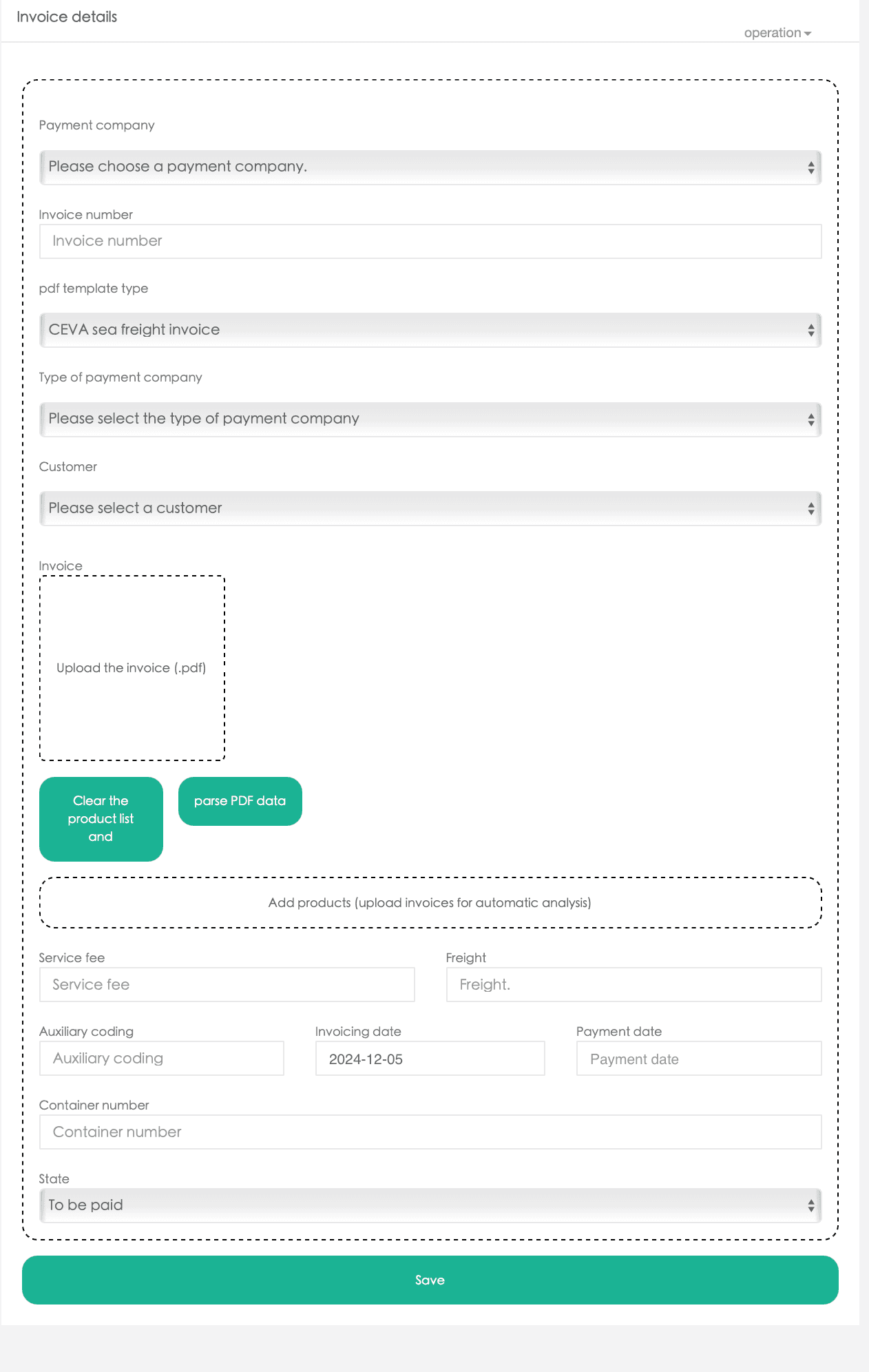 Système de facturation pour la douane européenne - Aperçu du projet